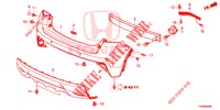 REAR BUMPER  for Honda CIVIC DIESEL 1.6 ES 5 Doors 6 speed manual 2016