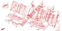 REAR SEAT/SEATBELT (2D)  for Honda CIVIC 1.0 MID 5 Doors full automatic 2018