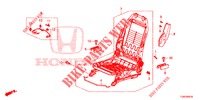 FRONT SEAT COMPONENTS (G.) (SIEGE REGLAGE MANUEL) (1) for Honda CIVIC DIESEL 1.6 MID 5 Doors 6 speed manual 2018
