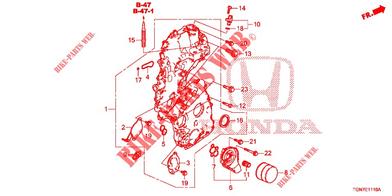 CHAIN CASE  for Honda CIVIC DIESEL 1.6 MID 5 Doors 6 speed manual 2018