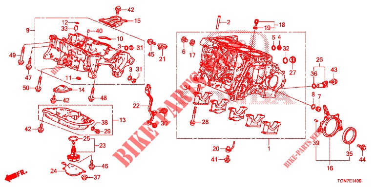 CYLINDER BLOCK/OIL PAN  for Honda CIVIC DIESEL 1.6 MID 5 Doors 6 speed manual 2018
