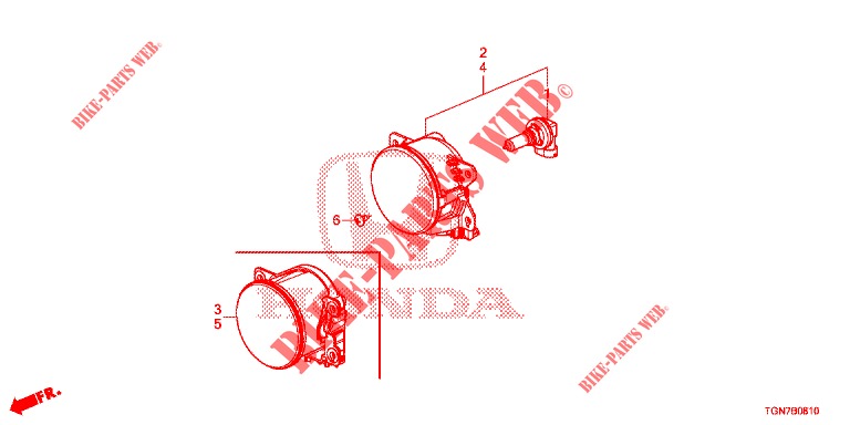 FOG LAMP  for Honda CIVIC DIESEL 1.6 MID 5 Doors 6 speed manual 2018