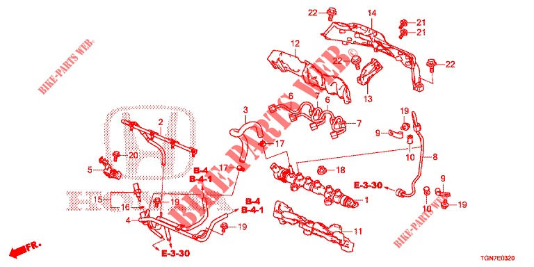 FUEL RAIL/HIGH PRESSURE P UMP (DIESEL)  for Honda CIVIC DIESEL 1.6 MID 5 Doors 6 speed manual 2018