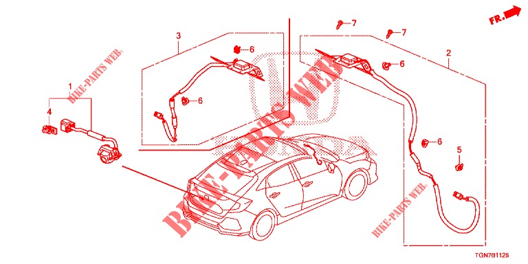 GPS ANTENNA / CAMERA REAR VIEW for Honda CIVIC DIESEL 1.6 MID 5 Doors 6 speed manual 2018