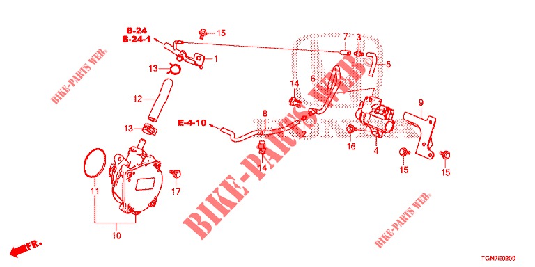 INSTALL PIPE/VACUUM PUMP (DIESEL) ( '05)  for Honda CIVIC DIESEL 1.6 MID 5 Doors 6 speed manual 2018