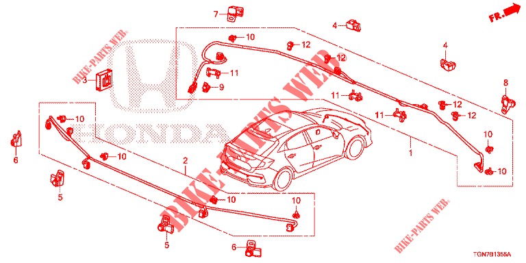 PARKING SENSOR  for Honda CIVIC DIESEL 1.6 MID 5 Doors 6 speed manual 2018