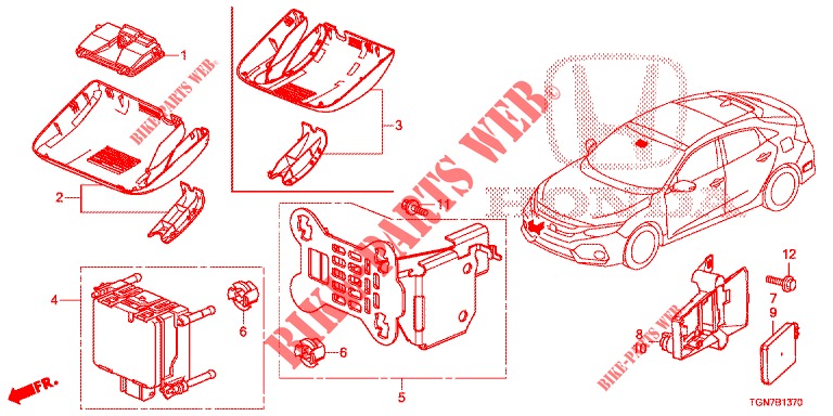 RADAR  for Honda CIVIC DIESEL 1.6 MID 5 Doors 6 speed manual 2018