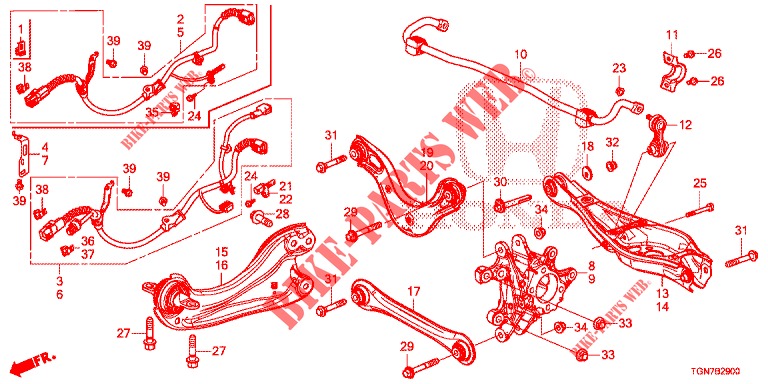 REAR KNUCKLE  for Honda CIVIC DIESEL 1.6 MID 5 Doors 6 speed manual 2018