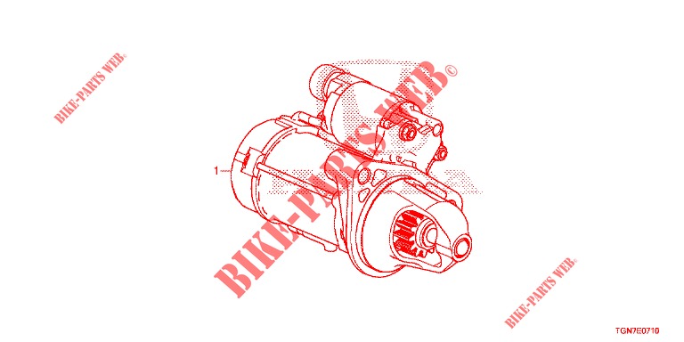 STARTER MOTOR COMPONENT (DENSO) for Honda CIVIC DIESEL 1.6 MID 5 Doors 6 speed manual 2018