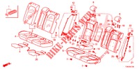 REAR SEAT/SEATBELT (2D)  for Honda CIVIC DIESEL 1.6 S 5 Doors 6 speed manual 2018