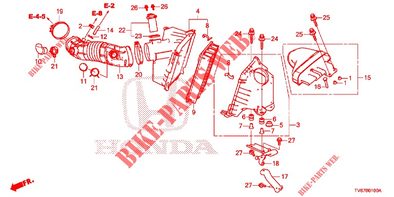 AIR CLEANER  for Honda CIVIC TYPE R 5 Doors 6 speed manual 2015