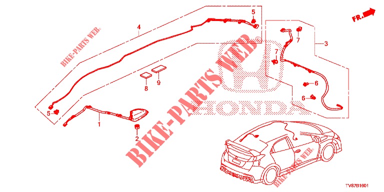 ANTENNA/SPEAKER (RH) for Honda CIVIC TYPE R 5 Doors 6 speed manual 2015