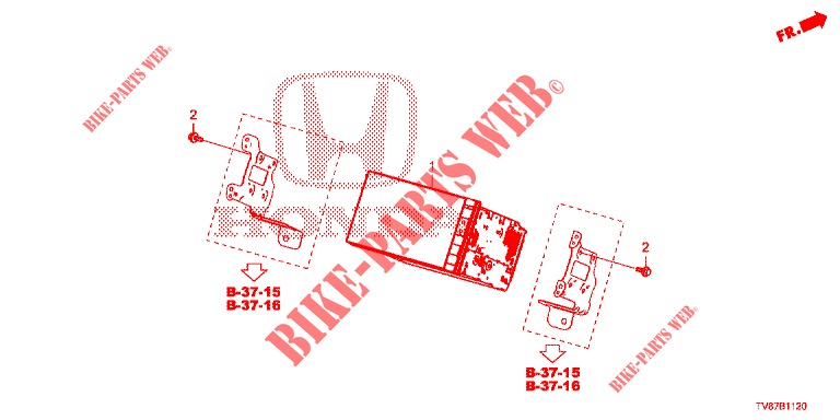 NAVI ATTACHMENT KIT  for Honda CIVIC TYPE R 5 Doors 6 speed manual 2015