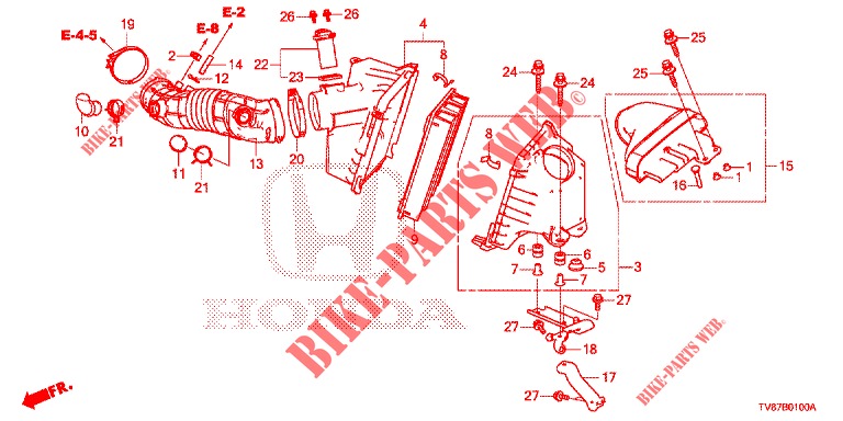 AIR CLEANER  for Honda CIVIC TYPE R 5 Doors 6 speed manual 2016
