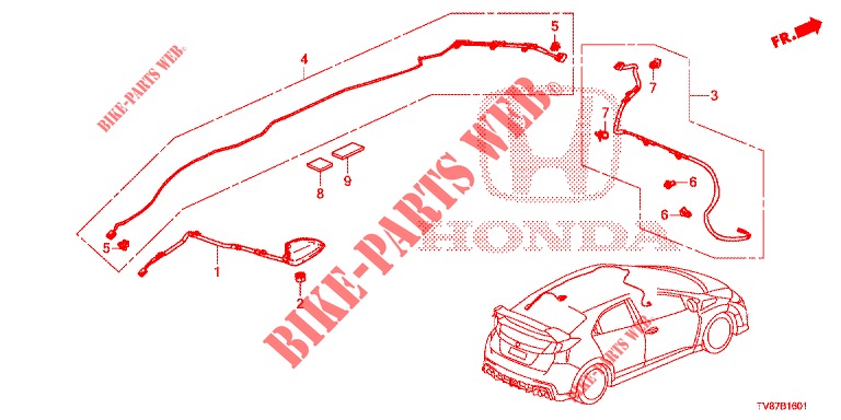 ANTENNA/SPEAKER (RH) for Honda CIVIC TYPE R 5 Doors 6 speed manual 2016
