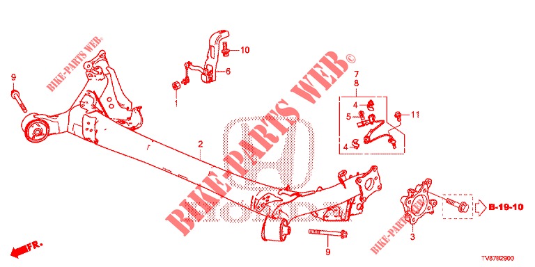 REAR AXLE  for Honda CIVIC TYPE R 5 Doors 6 speed manual 2016