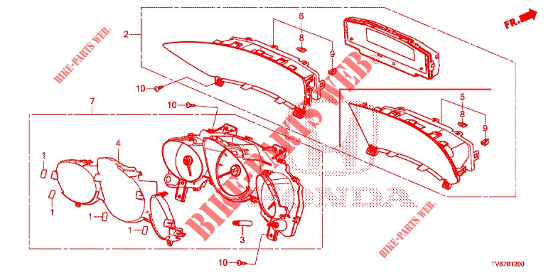 SPEEDOMETER  for Honda CIVIC TYPE R 5 Doors 6 speed manual 2016
