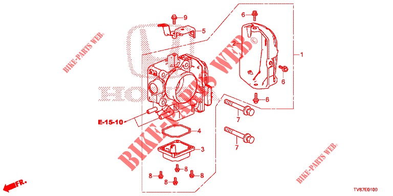 THROTTLE BODY ('84,'85)  for Honda CIVIC TYPE R 5 Doors 6 speed manual 2016