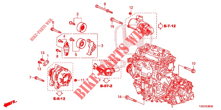AUTO TENSIONER (TYPE R) for Honda CIVIC  TYPE R 5 Doors 6 speed manual 2017