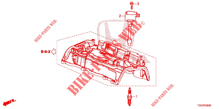 PLUG TOP COIL/PLUG (TYPE R) for Honda CIVIC  TYPE R 5 Doors 6 speed manual 2017