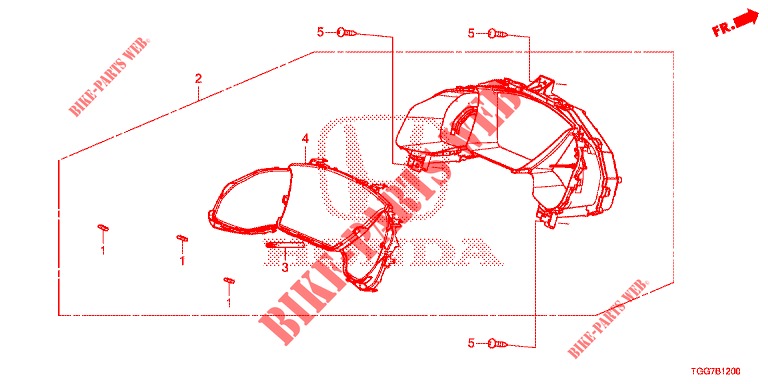 SPEEDOMETER  for Honda CIVIC  TYPE R 5 Doors 6 speed manual 2017