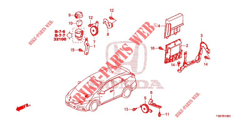 CONTROL UNIT (COMPARTIMENT MOTEUR) (1) for Honda CIVIC TOURER 1.8 ES 5 Doors 5 speed automatic 2014