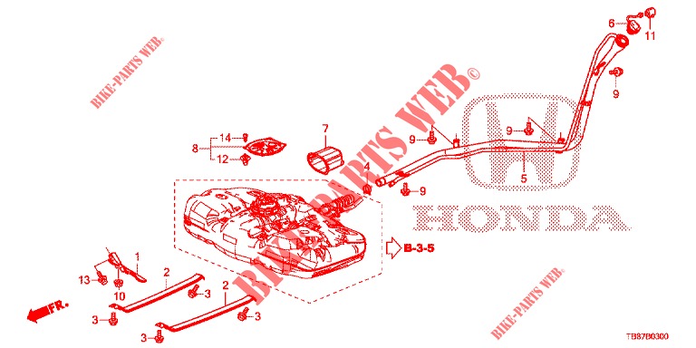 FUEL FILLER PIPE  for Honda CIVIC TOURER 1.8 ES 5 Doors 5 speed automatic 2014