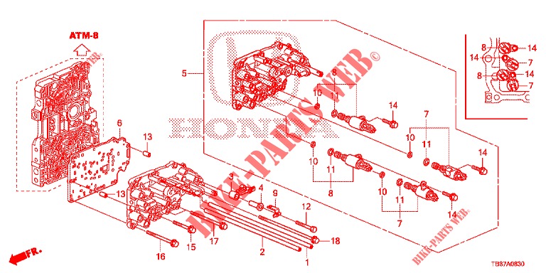 GOVERNOR VALVE/SERVO BODY (4AT)  for Honda CIVIC TOURER 1.8 ES 5 Doors 5 speed automatic 2014