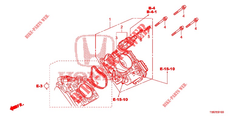 THROTTLE BODY ('84,'85)  for Honda CIVIC TOURER 1.8 ES 5 Doors 5 speed automatic 2014