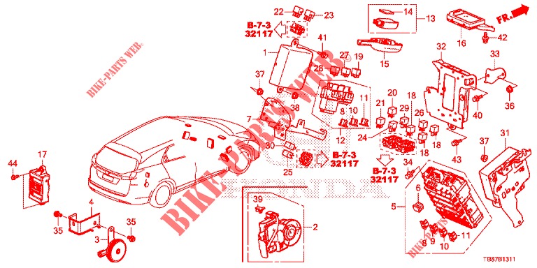 CONTROL UNIT (CABINE) (1) (RH) for Honda CIVIC TOURER 1.8 EXGT 5 Doors 5 speed automatic 2014