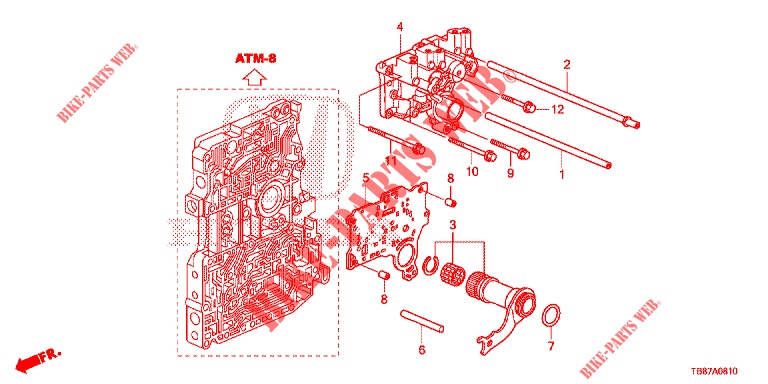 REGULATOR BODY (2.2L)  for Honda CIVIC TOURER 1.8 EXGT 5 Doors 5 speed automatic 2014