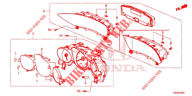 SPEEDOMETER  for Honda CIVIC TOURER 1.8 EXGT 5 Doors 5 speed automatic 2014