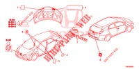 EMBLEMS/CAUTION LABELS  for Honda CIVIC TOURER 1.8 SE 5 Doors 5 speed automatic 2014