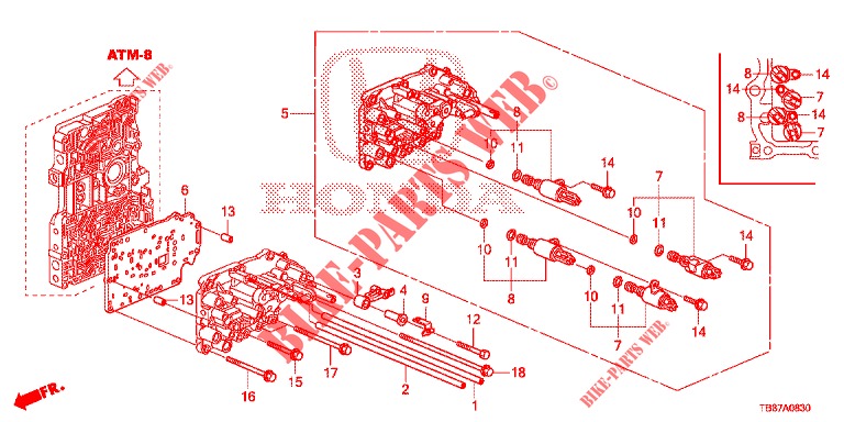 GOVERNOR VALVE/SERVO BODY (4AT)  for Honda CIVIC TOURER 1.8 SE 5 Doors 5 speed automatic 2014