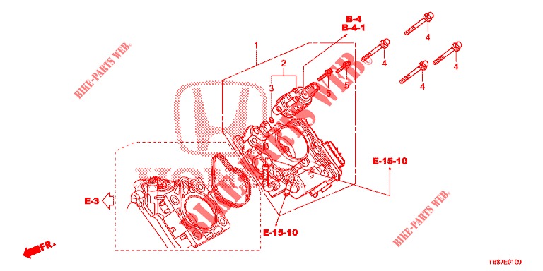 THROTTLE BODY ('84,'85)  for Honda CIVIC TOURER 1.8 SE 5 Doors 5 speed automatic 2014
