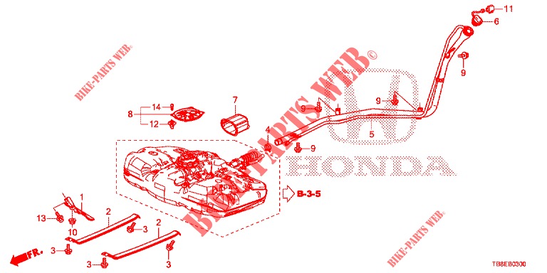 FUEL FILLER PIPE  for Honda CIVIC TOURER 1.8 ES 5 Doors 5 speed automatic 2015