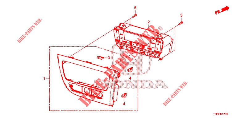 HEATER CONTROL (RH) for Honda CIVIC TOURER 1.8 ES 5 Doors 5 speed automatic 2015