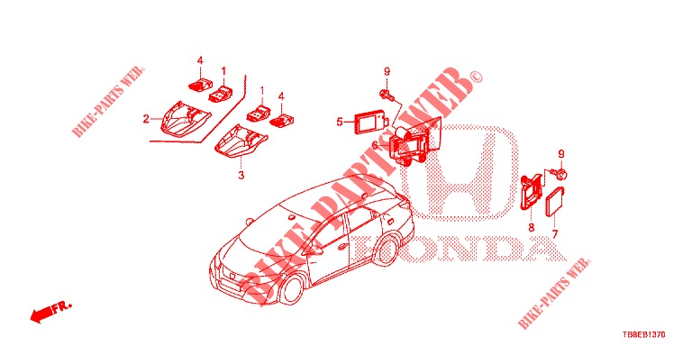 RADAR  for Honda CIVIC TOURER 1.8 ES 5 Doors 5 speed automatic 2015