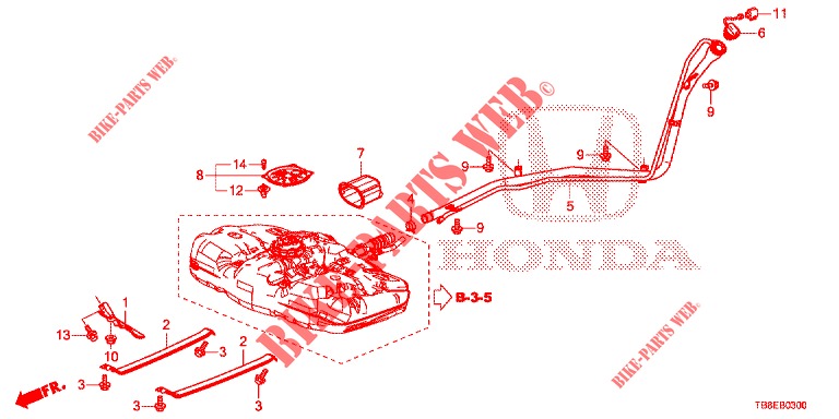 FUEL FILLER PIPE  for Honda CIVIC TOURER 1.8 EX 5 Doors 5 speed automatic 2016