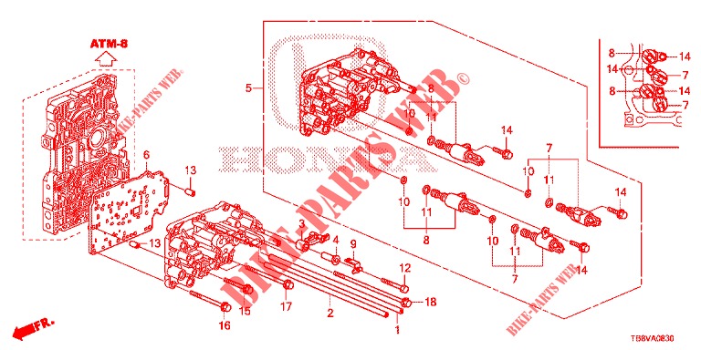 GOVERNOR VALVE/SERVO BODY (4AT)  for Honda CIVIC TOURER 1.8 EX 5 Doors 5 speed automatic 2017