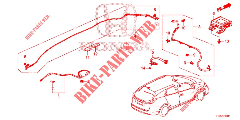 ANTENNA/SPEAKER (RH) for Honda CIVIC TOURER 1.8 ES 5 Doors 6 speed manual 2014