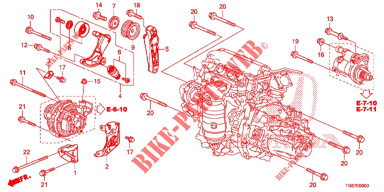 AUTO TENSIONER  for Honda CIVIC TOURER 1.8 ES 5 Doors 6 speed manual 2014