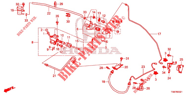 BRAKE MASTER CYLINDER (1.8L) (RH) for Honda CIVIC TOURER 1.8 ES 5 Doors 6 speed manual 2014