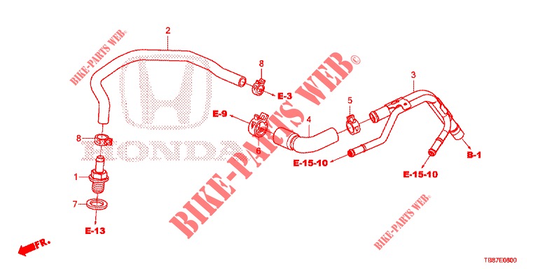BREATHER PIPE ( '05)  for Honda CIVIC TOURER 1.8 ES 5 Doors 6 speed manual 2014