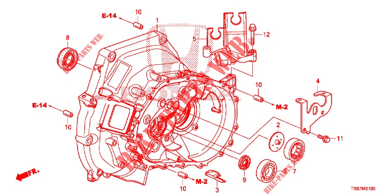 CLUTCH HOUSING  for Honda CIVIC TOURER 1.8 ES 5 Doors 6 speed manual 2014