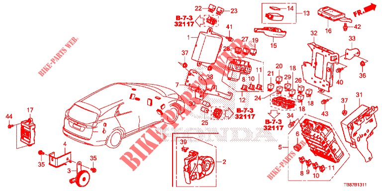 CONTROL UNIT (CABINE) (1) (RH) for Honda CIVIC TOURER 1.8 ES 5 Doors 6 speed manual 2014