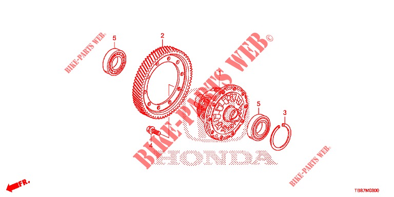 DIFFERENTIAL GEAR  for Honda CIVIC TOURER 1.8 ES 5 Doors 6 speed manual 2014