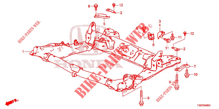 FRONT SUB FRAME  for Honda CIVIC TOURER 1.8 ES 5 Doors 6 speed manual 2014