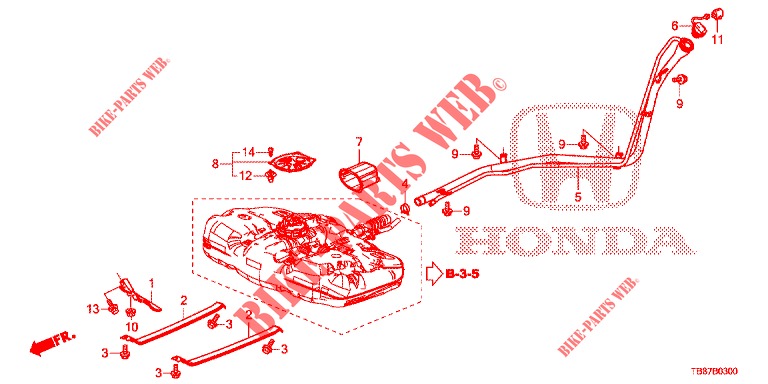 FUEL FILLER PIPE  for Honda CIVIC TOURER 1.8 ES 5 Doors 6 speed manual 2014