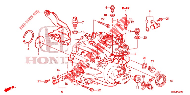 P.S. GEAR BOX  for Honda CIVIC TOURER 1.8 ES 5 Doors 6 speed manual 2014